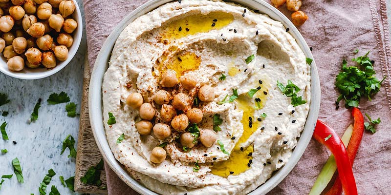 طرز تهیه حمص نخود و فلفل دلمهای