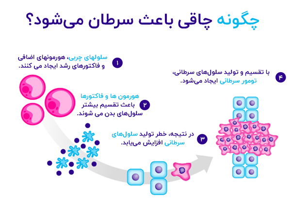 چرا چاقی باعث سرطان می‌شود